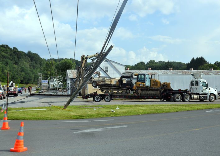 Truck Takes Out Utility Poles | News, Sports, Jobs - The Intermountain
